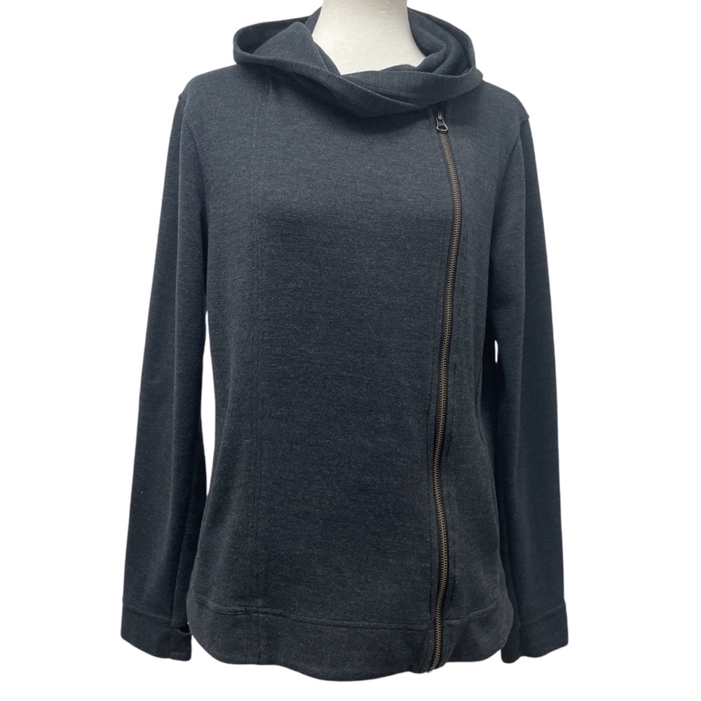 Women's Asymmetrical Zip Gray Jacket
